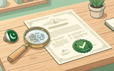 Police character certificate guide for Pakistan with official document illustration